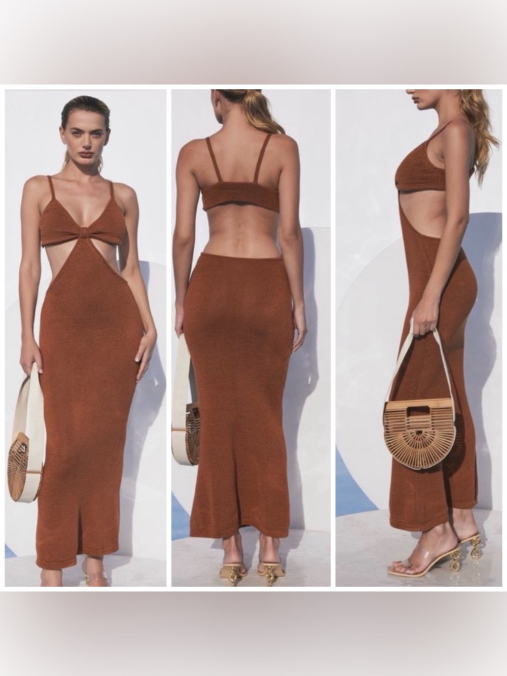NWT Cult Gaia Serita Maxi Dress in Amber Size Medium